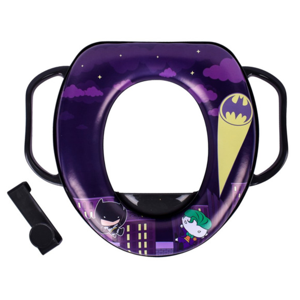 Batman Soft Potty Training Seat with Storage‎ Hook and Handles, Toddler, DC WB